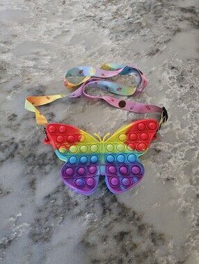 Poppi Rainbow Multicolor Butterfly Purse